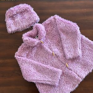 Girl’s dress coat with matching hat